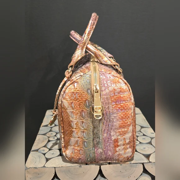 Brahmin Stacy Satchel Truffle Python EUC - Picture 4 of 8